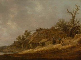 Landvolk bei einer verfallenen Bauernhof